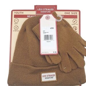 Levi Strauss Signature Youth Beanie & Gloves Set
